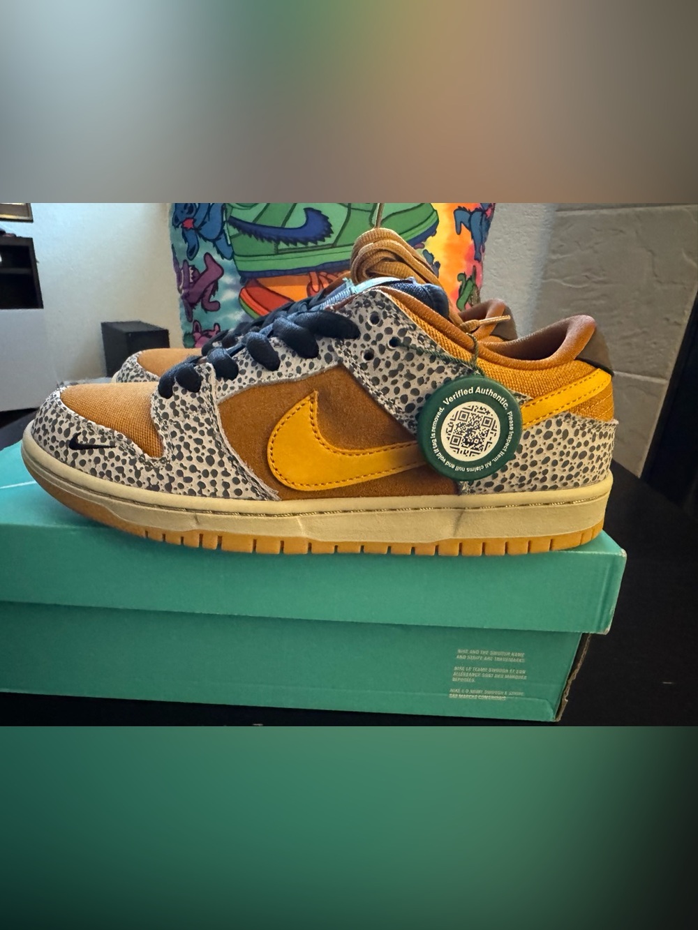 Authenticated Nike SB Dunk Low Safari, Size 8 Men’s/9.5 Women’s. Brand New - Picture 3 of 10